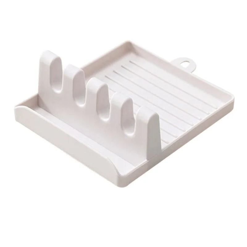 Spoon & Pot Lid Holder – Non-Slip Utensil Rest (Food-Grade Plastic)