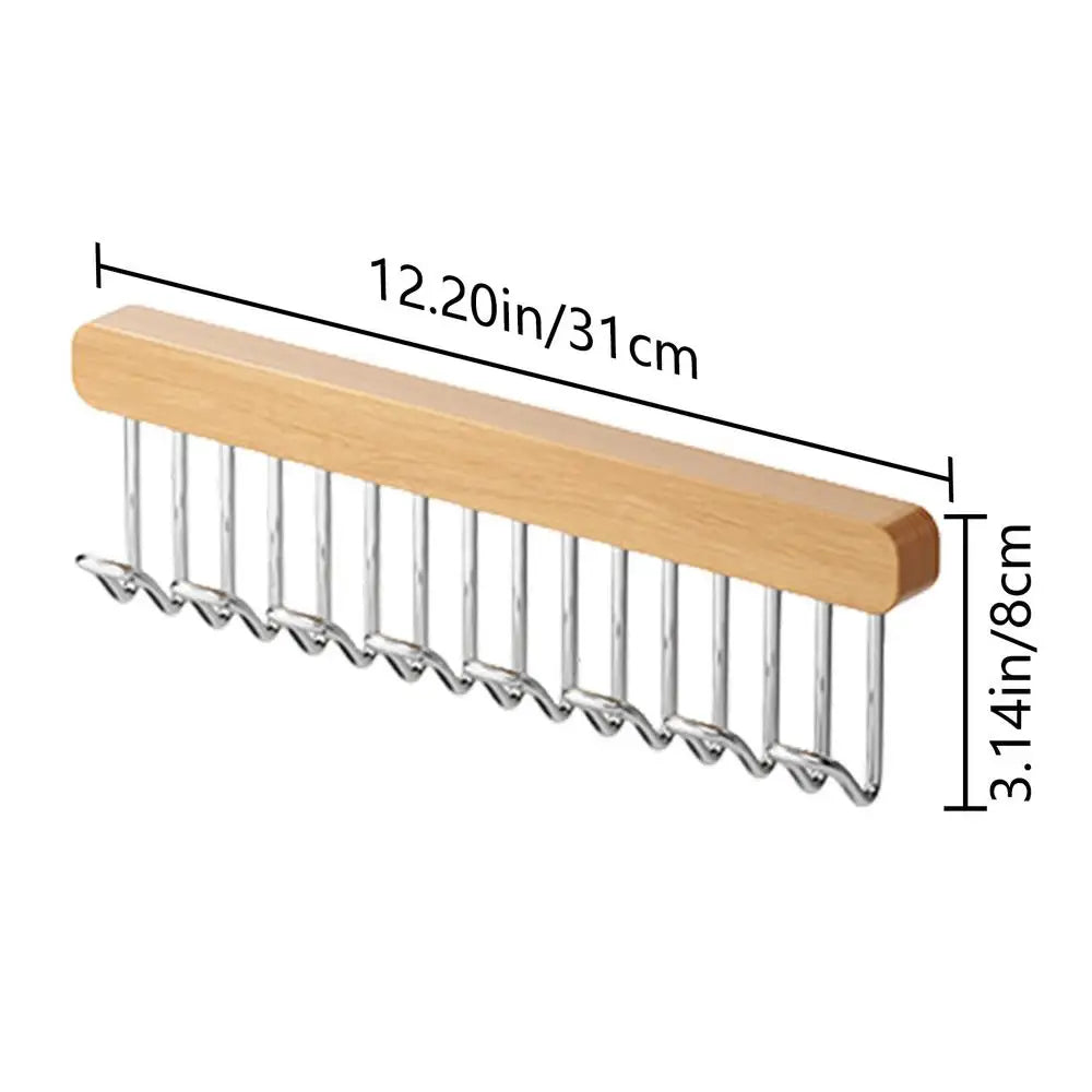 Retractable Wardrobe Hanger Rail – 8 or 12 Hook Organizer for Closet Space Saving