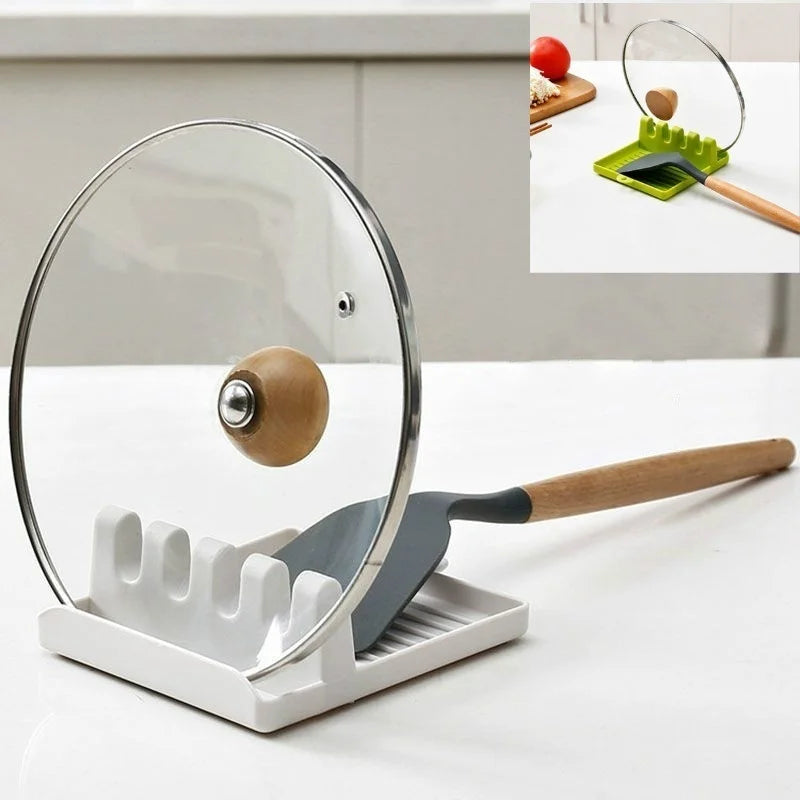 Spoon & Pot Lid Holder – Non-Slip Utensil Rest (Food-Grade Plastic)