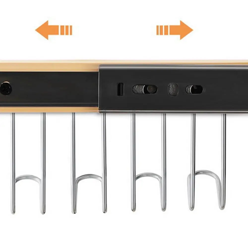 Retractable Wardrobe Hanger Rail – 8 or 12 Hook Organizer for Closet Space Saving