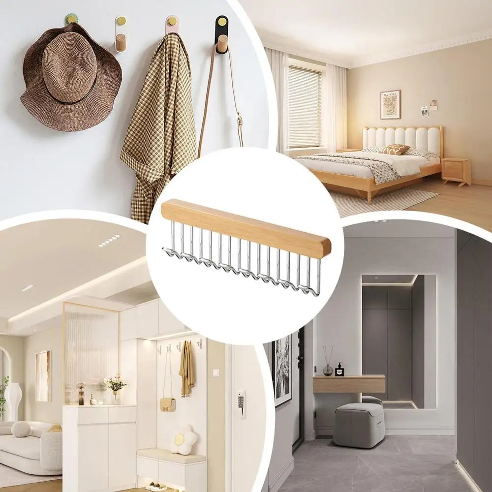 Retractable Wardrobe Hanger Rail – 8 or 12 Hook Organizer for Closet Space Saving