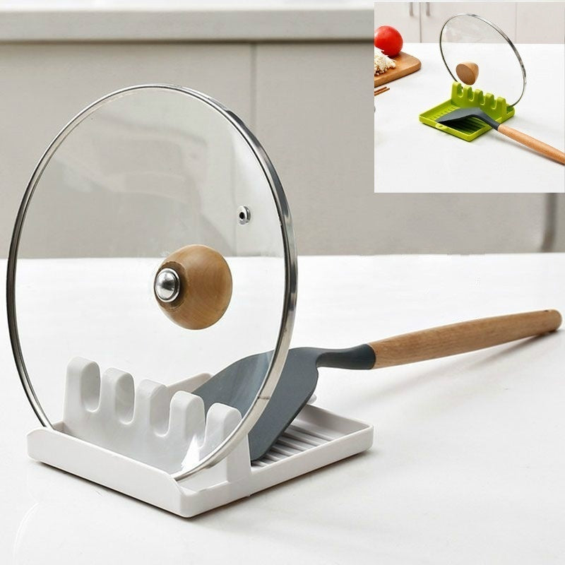 Spoon & Pot Lid Holder – Non-Slip Utensil Rest (Food-Grade Plastic)