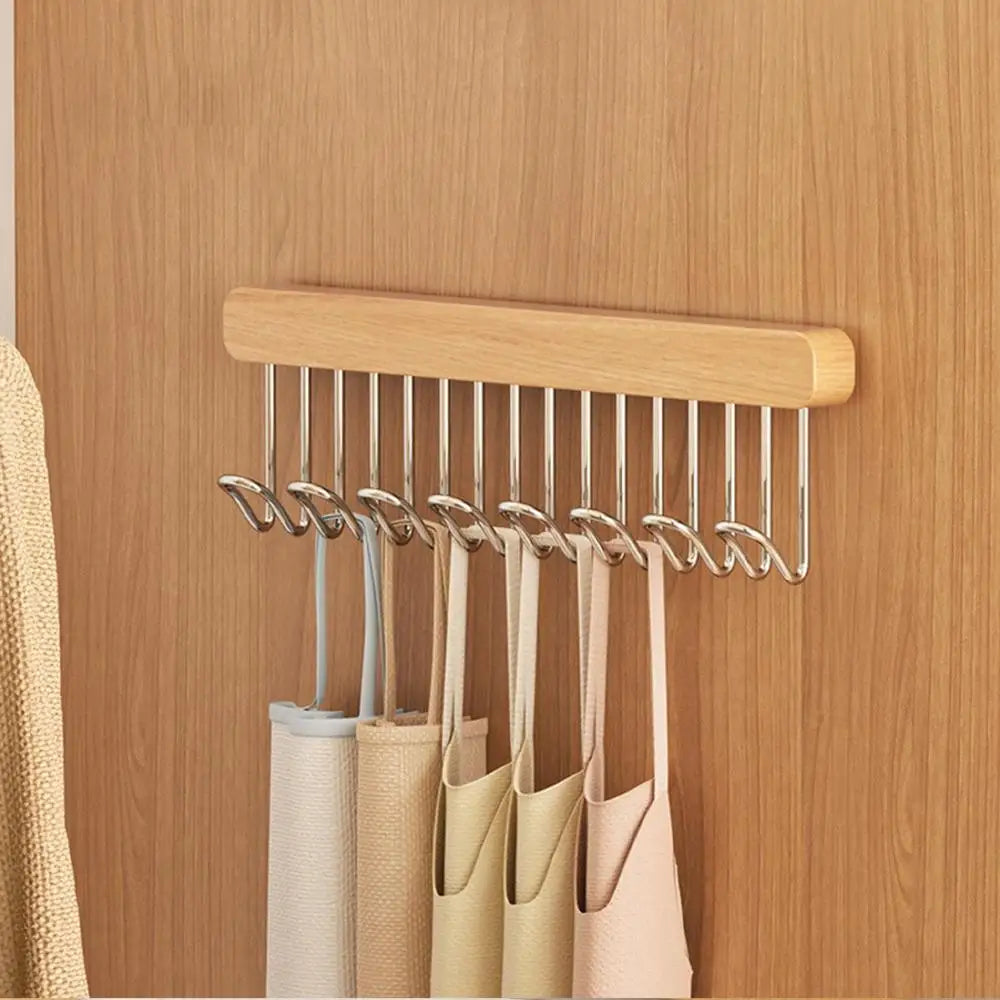 Retractable Wardrobe Hanger Rail – 8 or 12 Hook Organizer for Closet Space Saving