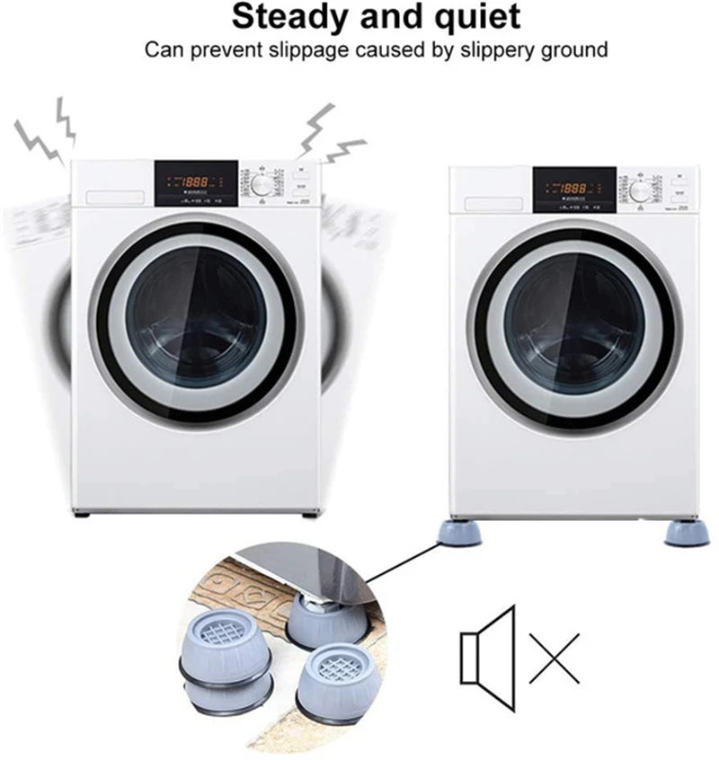 4PCS Universal Anti-Vibration Pads – Washer, Dryer & Furniture Stabilizers