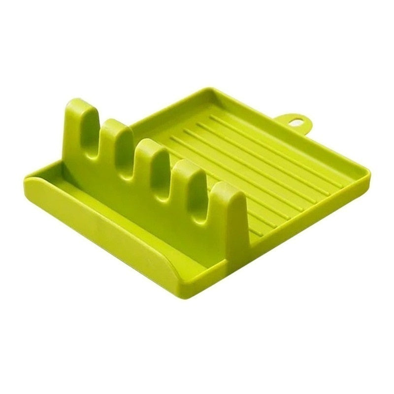 Spoon & Pot Lid Holder – Non-Slip Utensil Rest (Food-Grade Plastic)