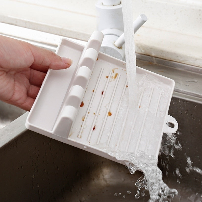 Spoon & Pot Lid Holder – Non-Slip Utensil Rest (Food-Grade Plastic)