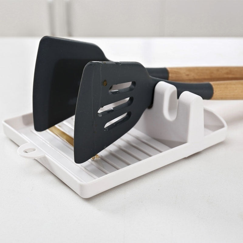 Spoon & Pot Lid Holder – Non-Slip Utensil Rest (Food-Grade Plastic)