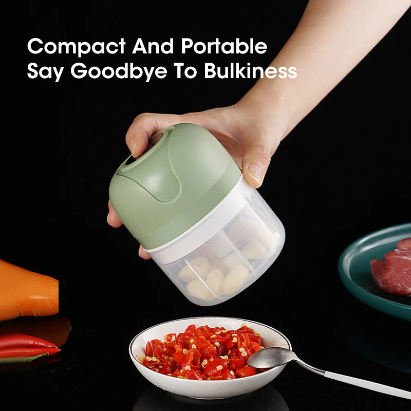 Mini Electric Garlic Chopper | Portable Food Masher