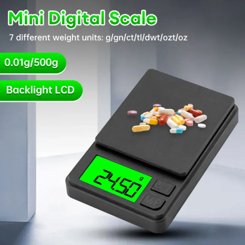 Mini Digital Pocket Scale 500g/0.01g – Precise & Portable Weighing Tool