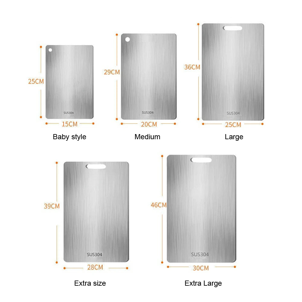 Stainless Steel Cutting Board – Double-Sided, Odor-Resistant & Hygienic
