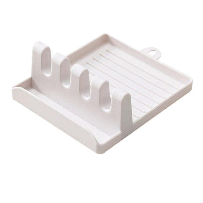 Spoon & Pot Lid Holder – Non-Slip Utensil Rest (Food-Grade Plastic)