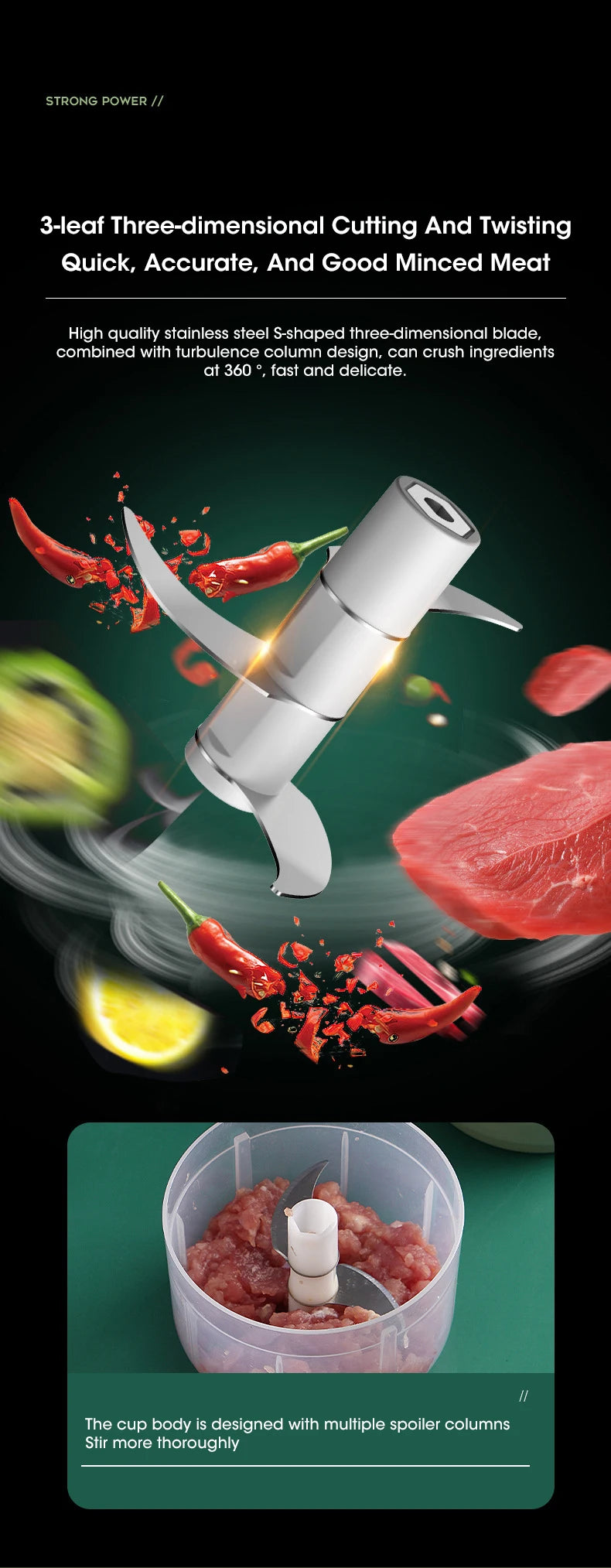 Mini Electric Garlic Chopper | Portable Food Masher