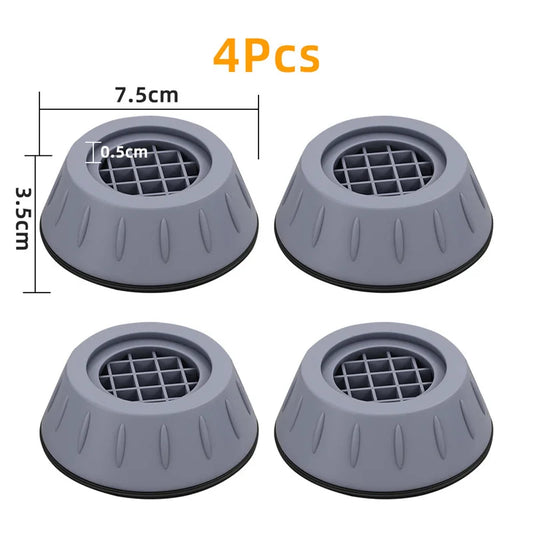 4PCS Universal Anti-Vibration Pads – Washer, Dryer & Furniture Stabilizers