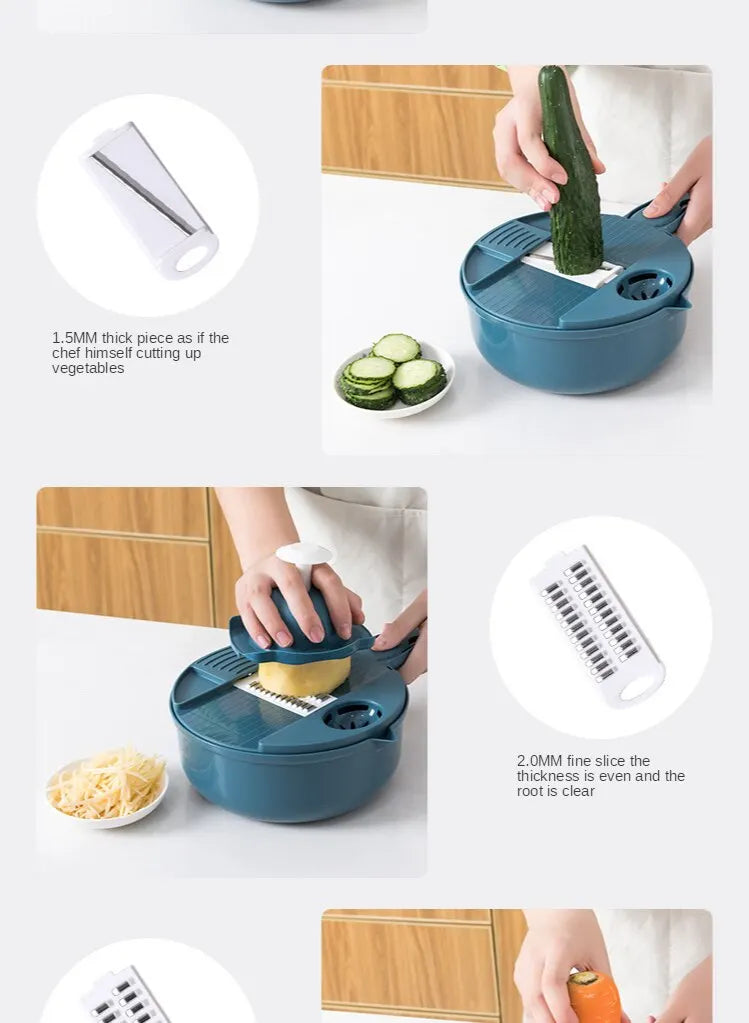 Multifunctional Vegetable Grater & Slicer – Eco-Friendly & Stainless Steel Blades