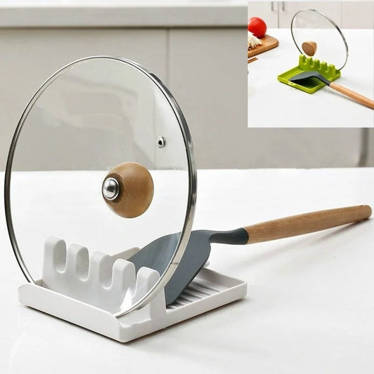 Spoon & Pot Lid Holder – Non-Slip Utensil Rest (Food-Grade Plastic)