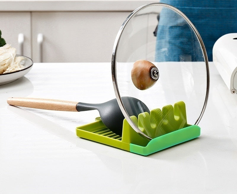 Spoon & Pot Lid Holder – Non-Slip Utensil Rest (Food-Grade Plastic)