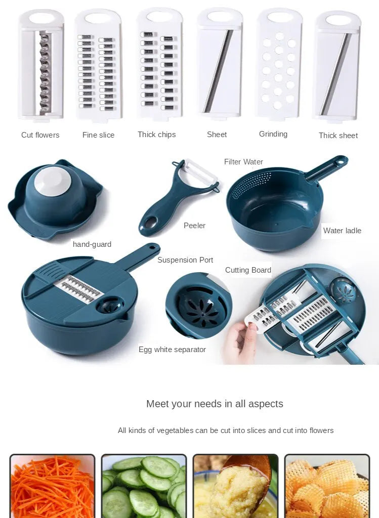 Multifunctional Vegetable Grater & Slicer – Eco-Friendly & Stainless Steel Blades