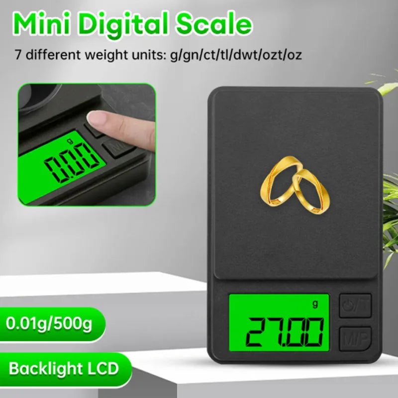 Mini Digital Pocket Scale 500g/0.01g – Precise & Portable Weighing Tool