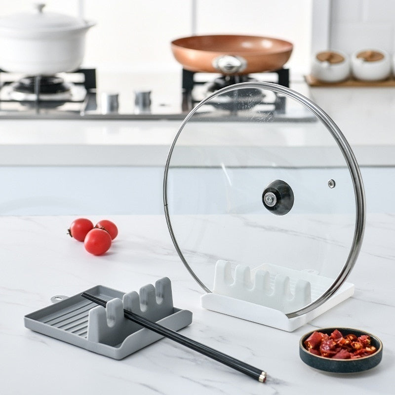 Spoon & Pot Lid Holder – Non-Slip Utensil Rest (Food-Grade Plastic)