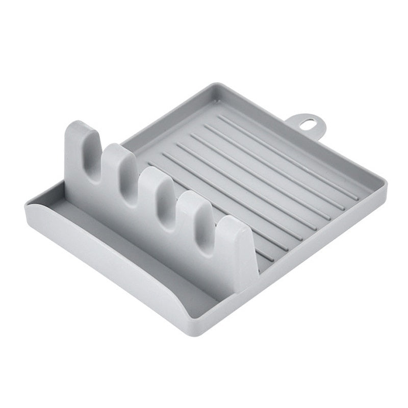 Spoon & Pot Lid Holder – Non-Slip Utensil Rest (Food-Grade Plastic)