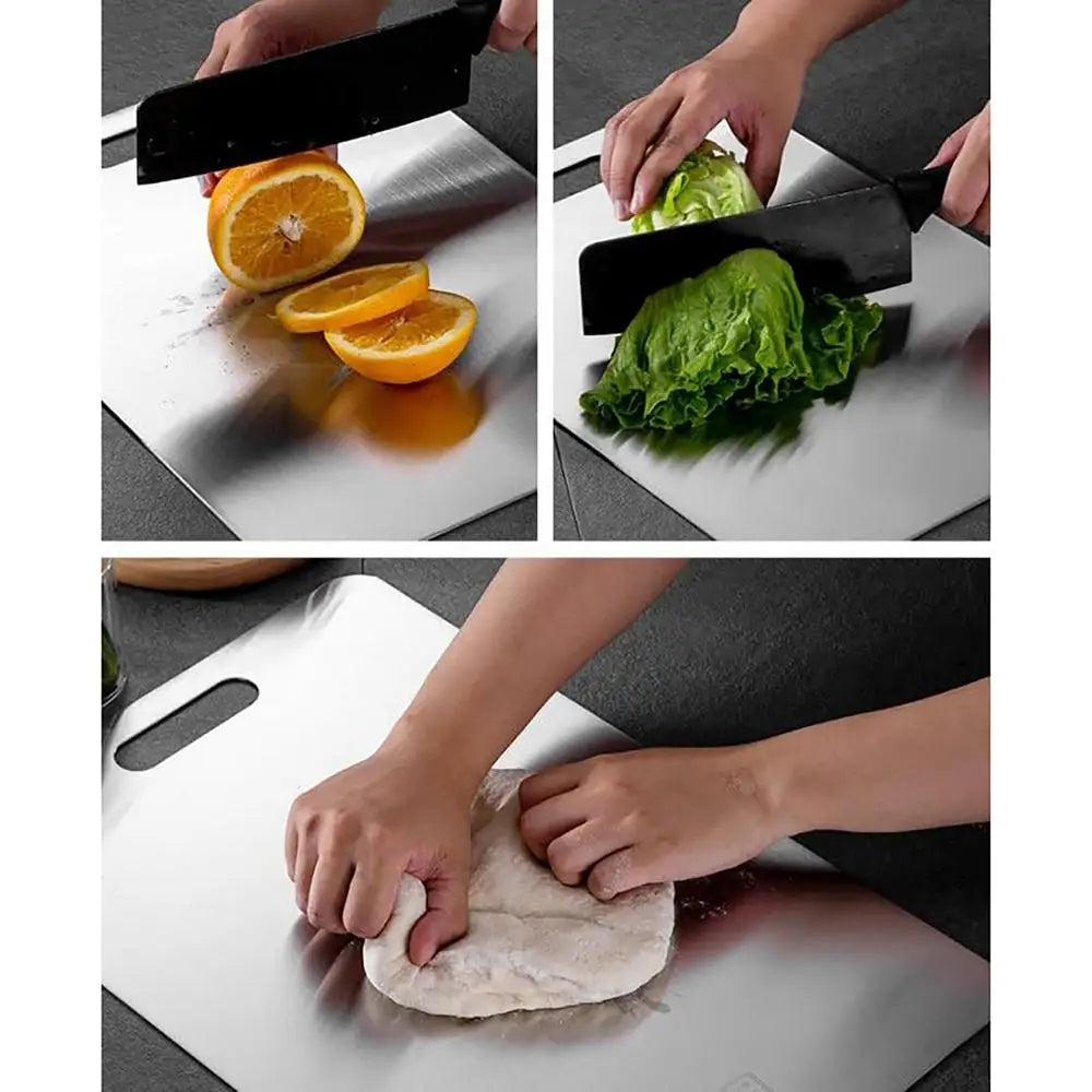 Stainless Steel Cutting Board – Double-Sided, Odor-Resistant & Hygienic
