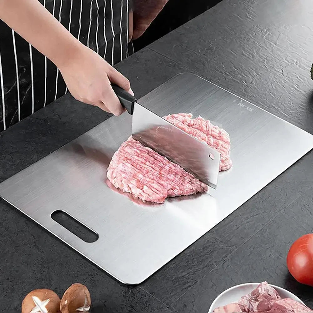 Stainless Steel Cutting Board – Double-Sided, Odor-Resistant & Hygienic