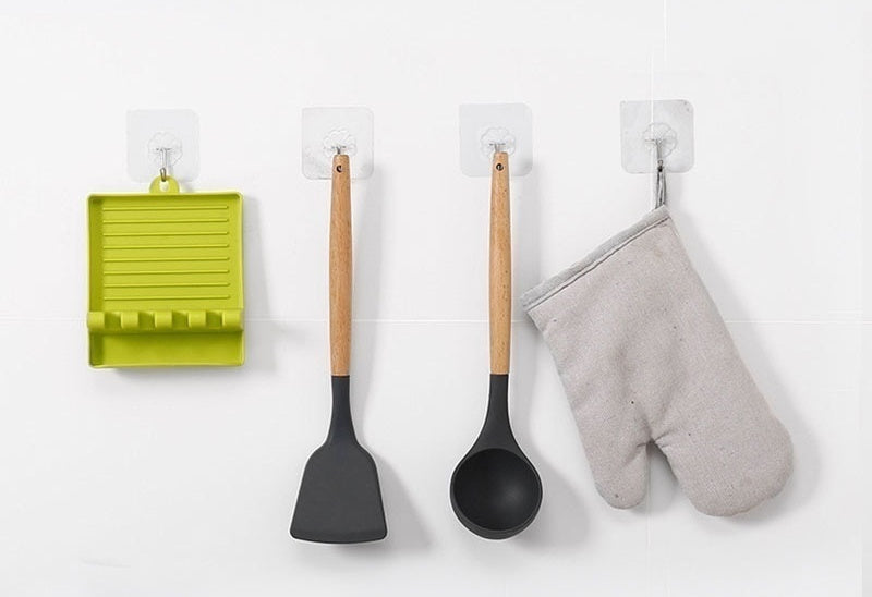 Spoon & Pot Lid Holder – Non-Slip Utensil Rest (Food-Grade Plastic)
