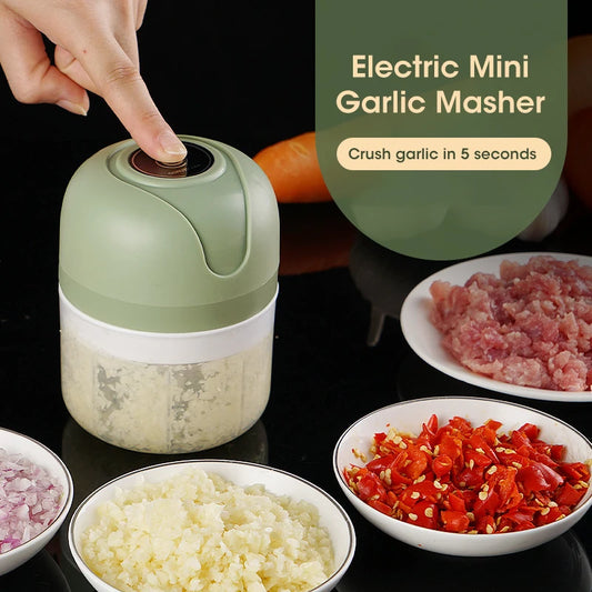 Mini Electric Garlic Chopper | Portable Food Masher