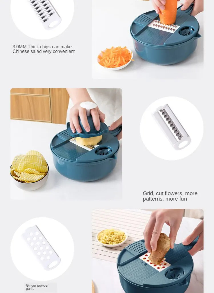 Multifunctional Vegetable Grater & Slicer – Eco-Friendly & Stainless Steel Blades