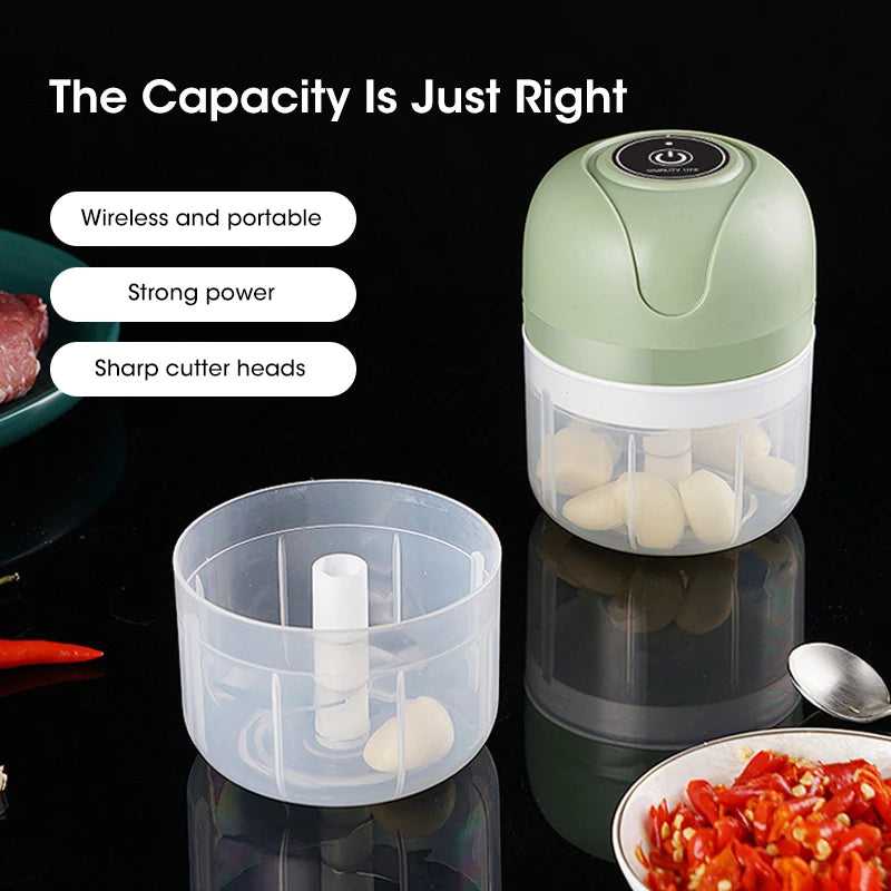 Mini Electric Garlic Chopper | Portable Food Masher