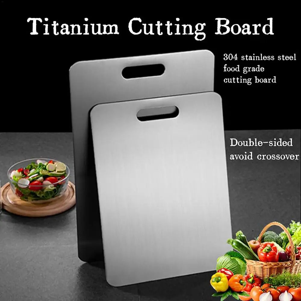 Stainless Steel Cutting Board – Double-Sided, Odor-Resistant & Hygienic