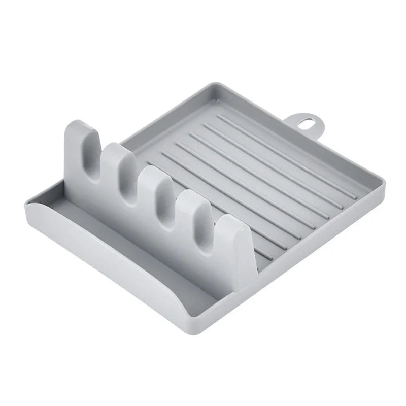 Spoon & Pot Lid Holder – Non-Slip Utensil Rest (Food-Grade Plastic)